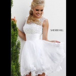 White formal Sherri Hill dress